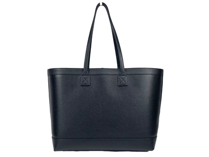 Medium Grainy Leather Black Tote Bag Purse