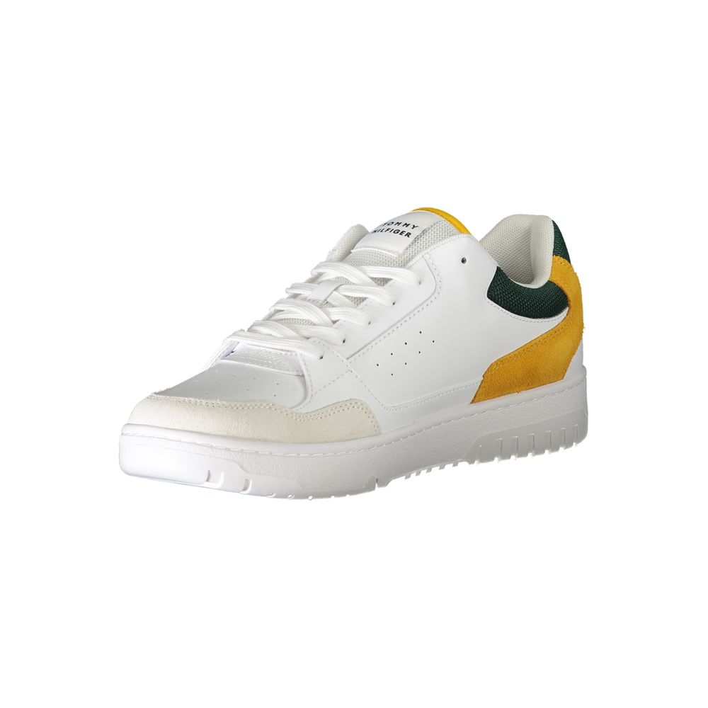 White Polyethylene Men Sneaker