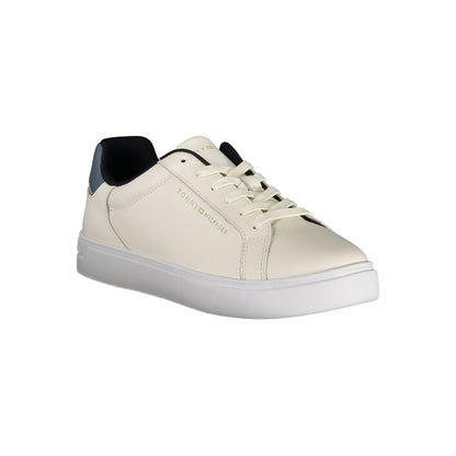 Beige Leather Women Sneaker