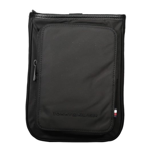 Black Polyester Men Shoulder Bag