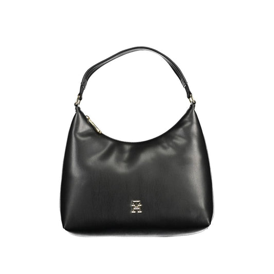 Black Polyethylene Women Handbag