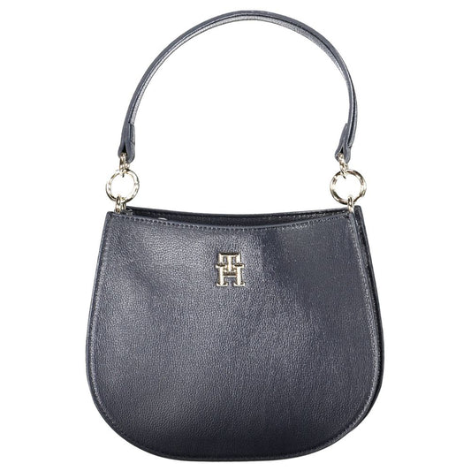 Blue Polyester Women Handbag