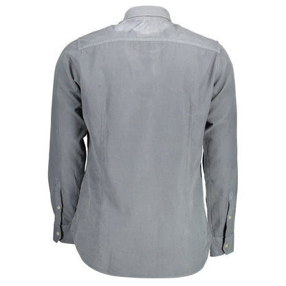 Blue Cotton Men Shirt