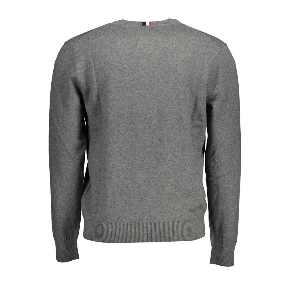 Gray Cotton Mens Sweater