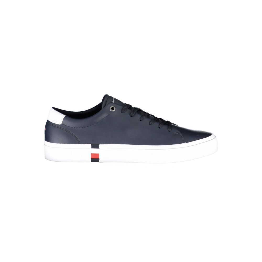 Blue Leather Men Sneaker