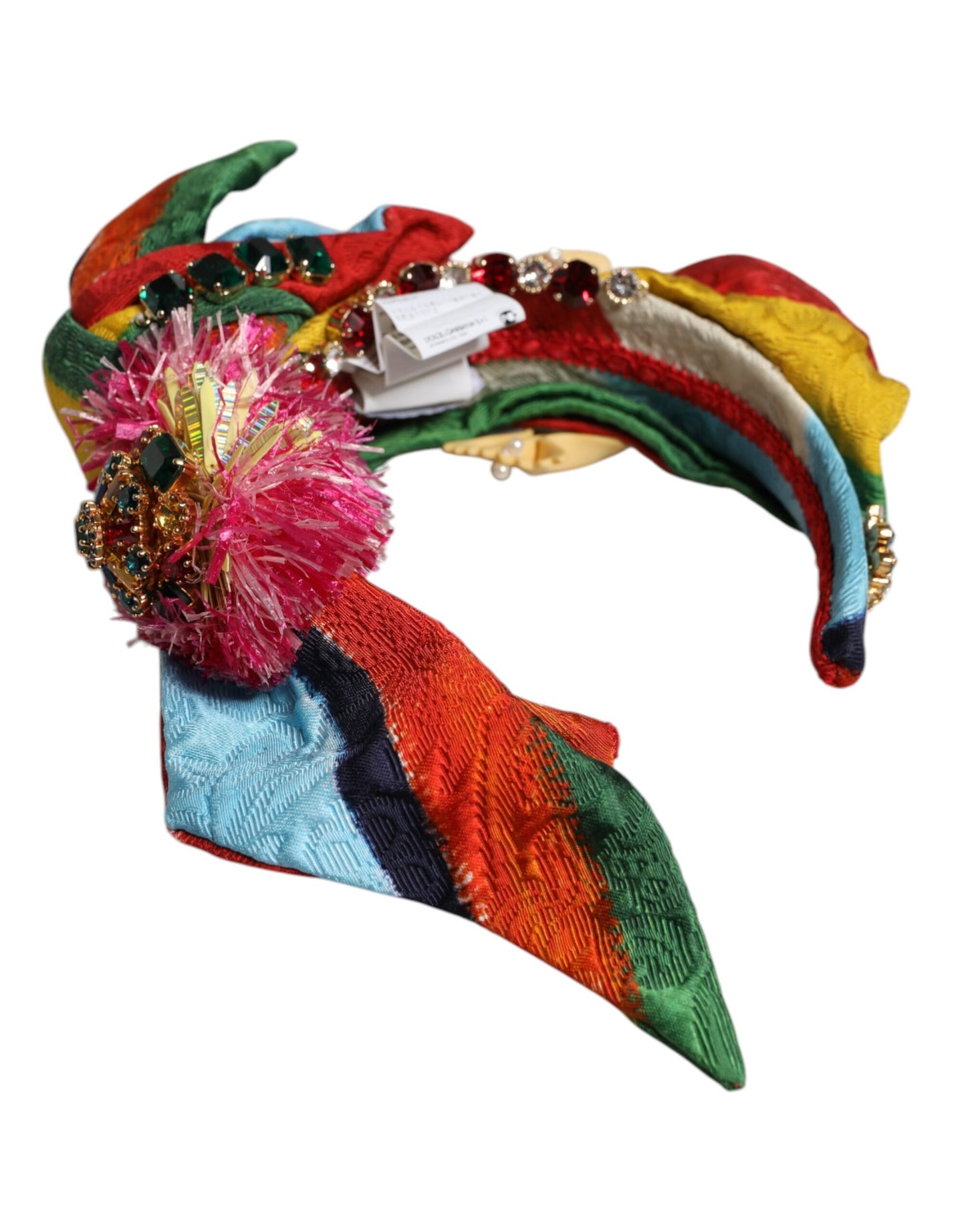 Multicolor Floral Crystal Embellished Diadem Headband