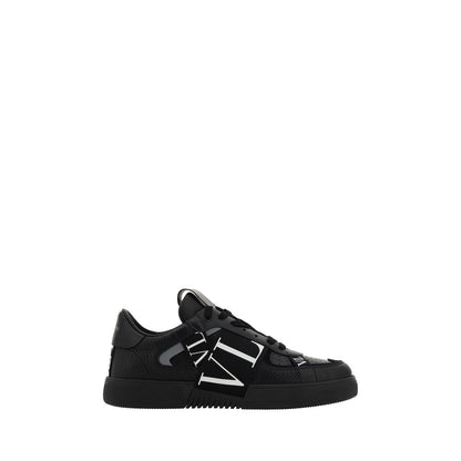 Black Leather VL7N Sneakers