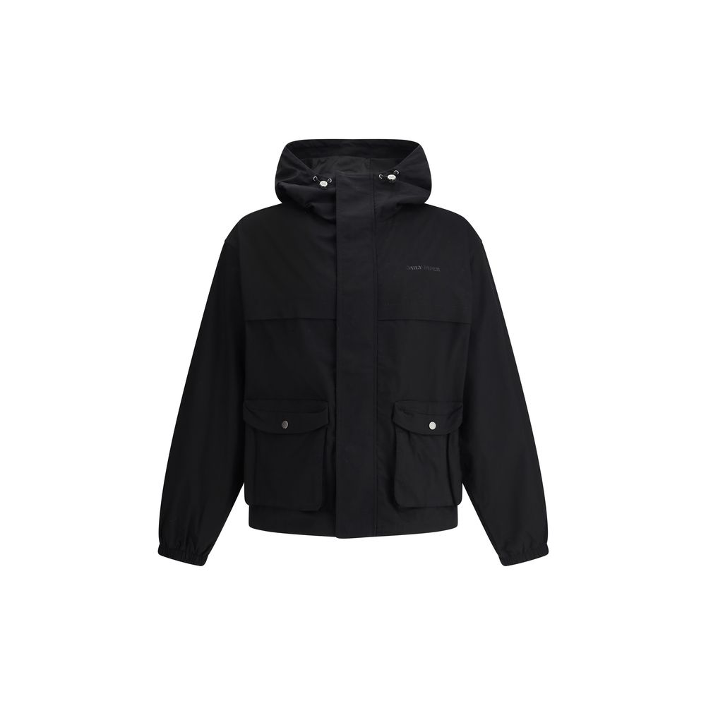 Black Cotton Shell Jacket
