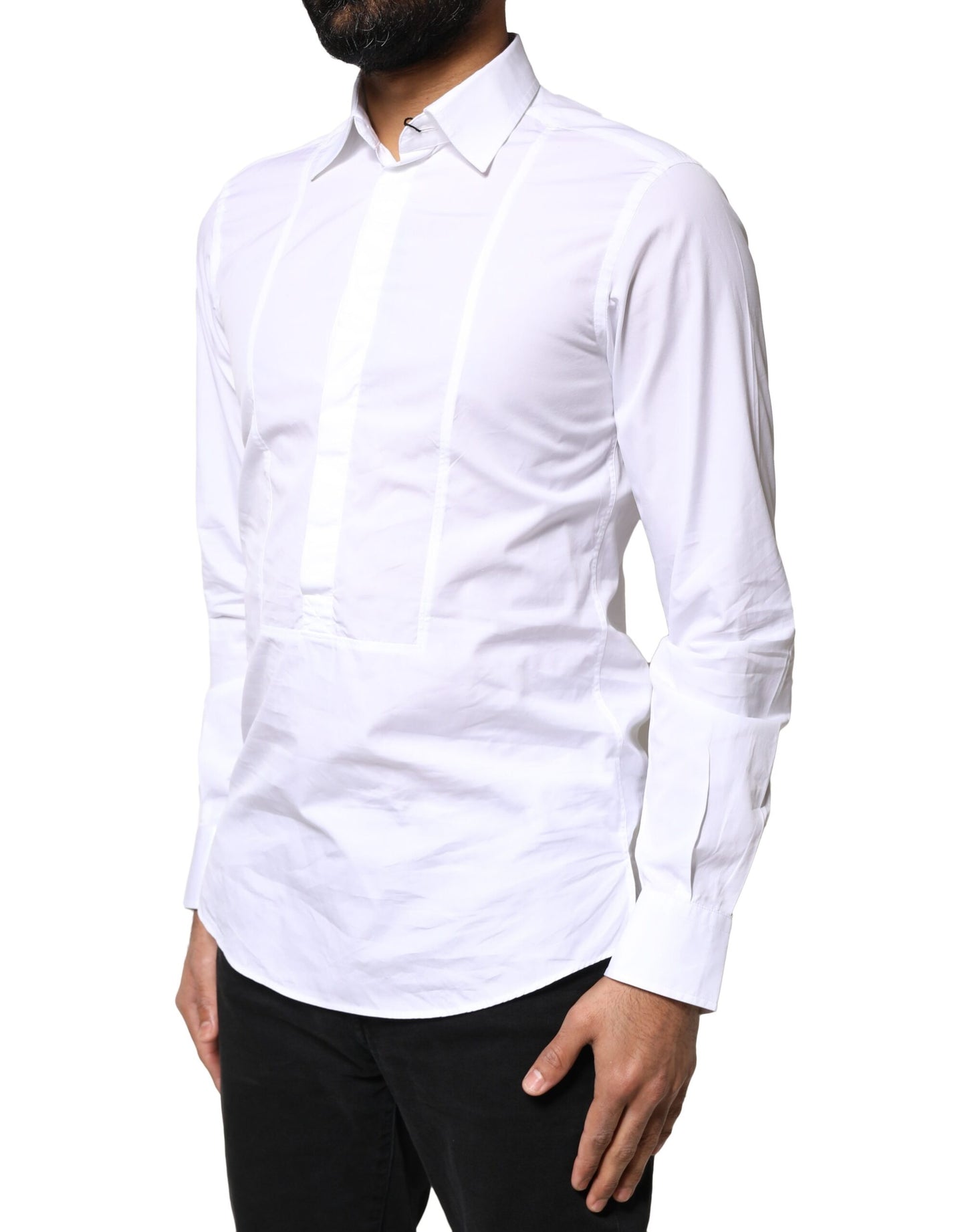 White Cotton Long Sleeves Formal Dress Shirt