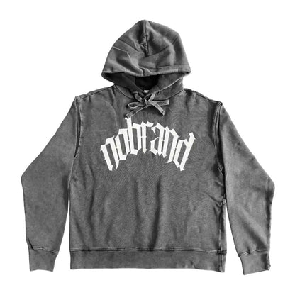 Gray Cotton Men's Hooded Sweatshirt