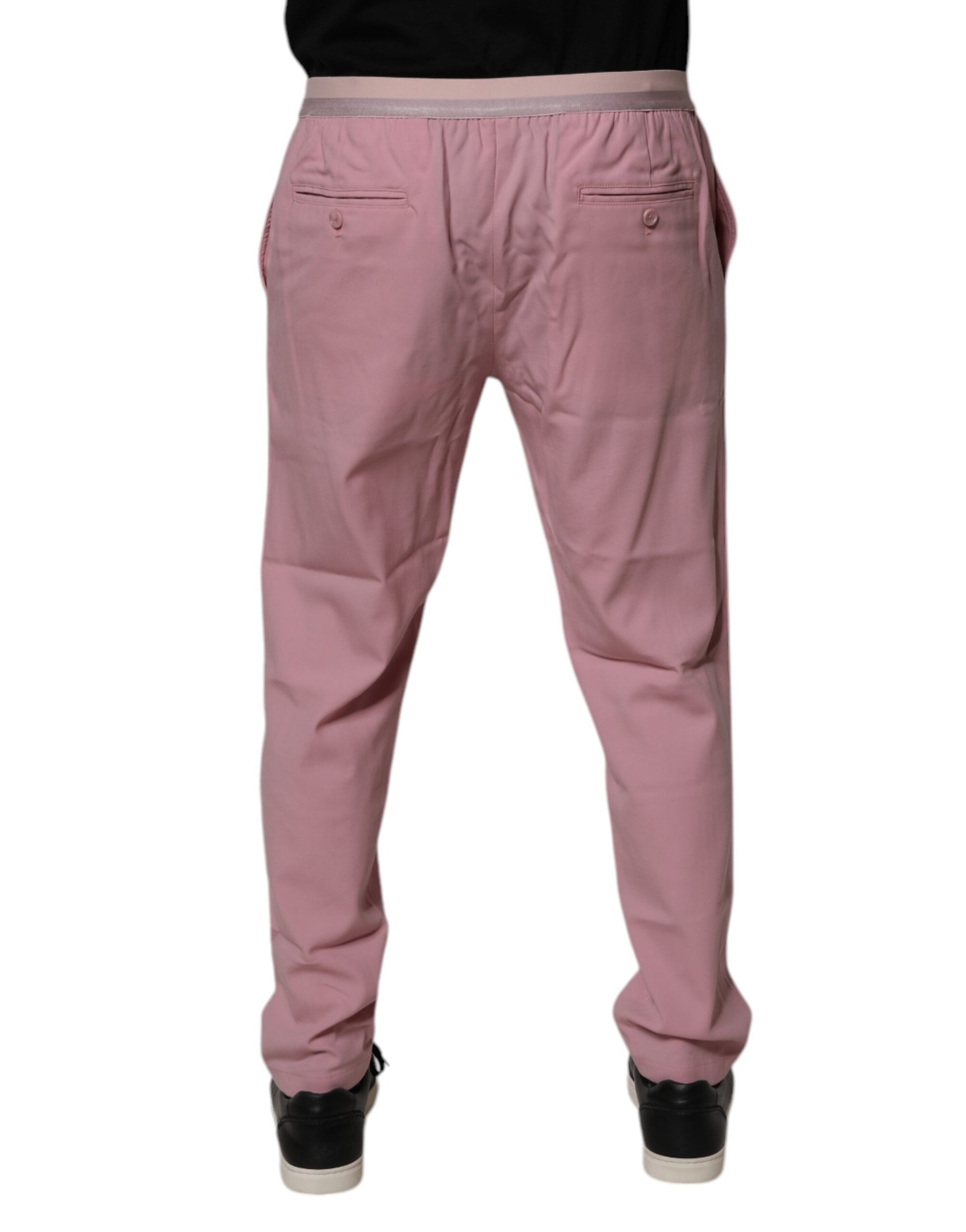 Pink Cotton Stretch Chino Pants