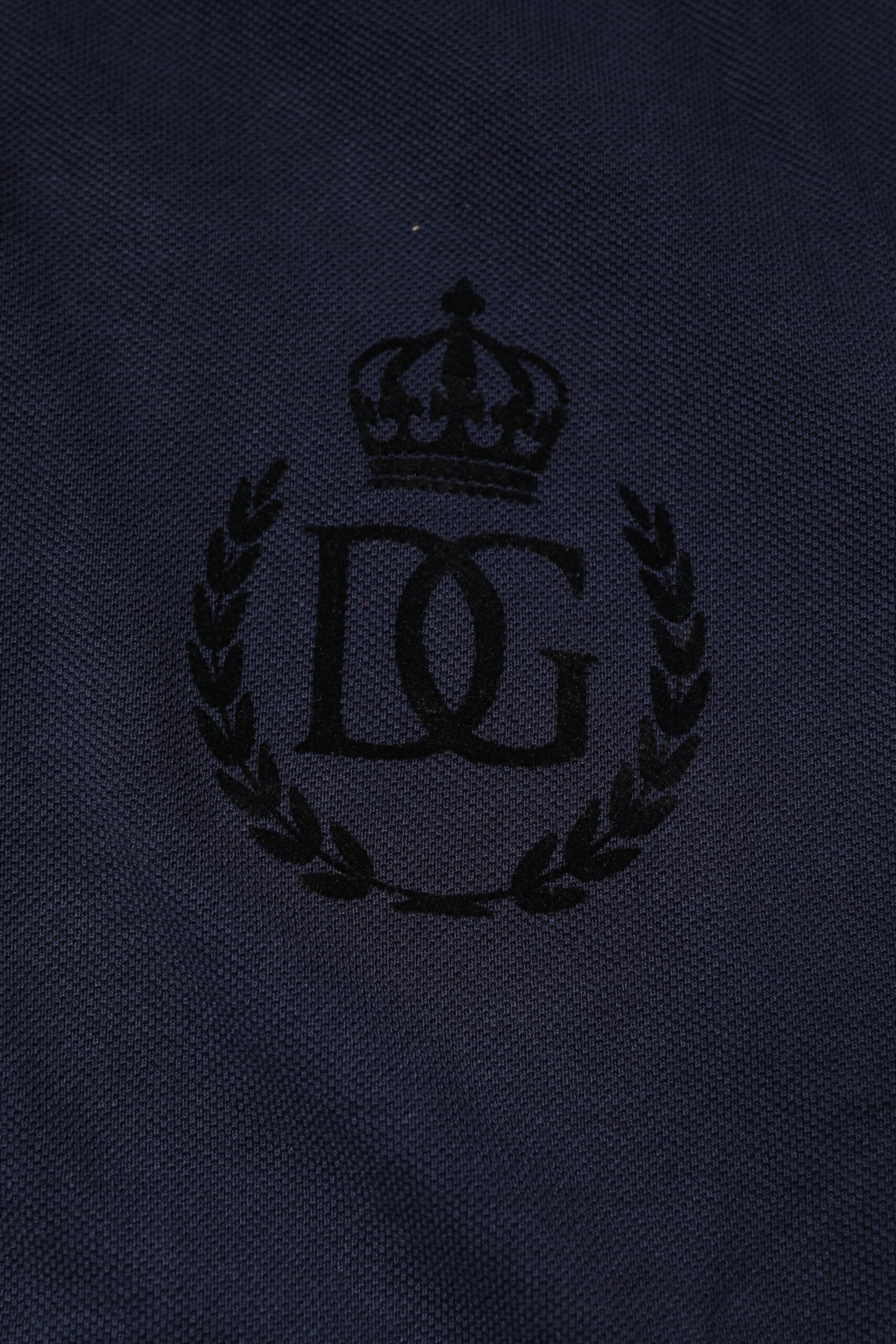 Dark Blue Cotton Crown Collared Polo T-shirt