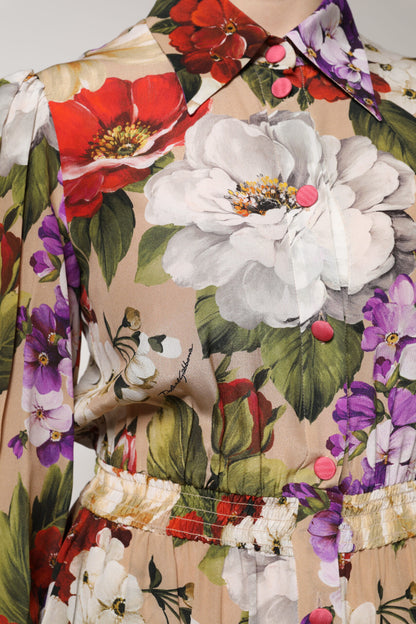 Multicolor Floral Wide Leg Jumpsuit Dress