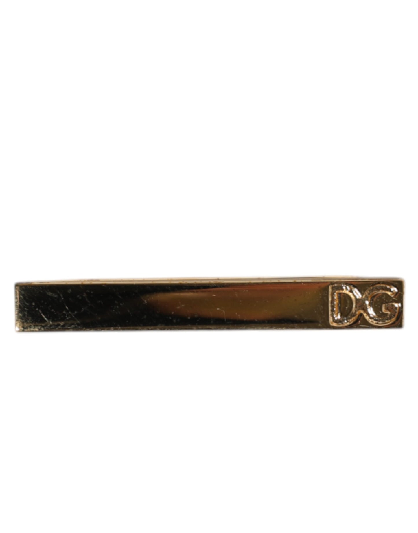 Gold Tone Brass Crystal Branded Accessory Tie Clip Bar