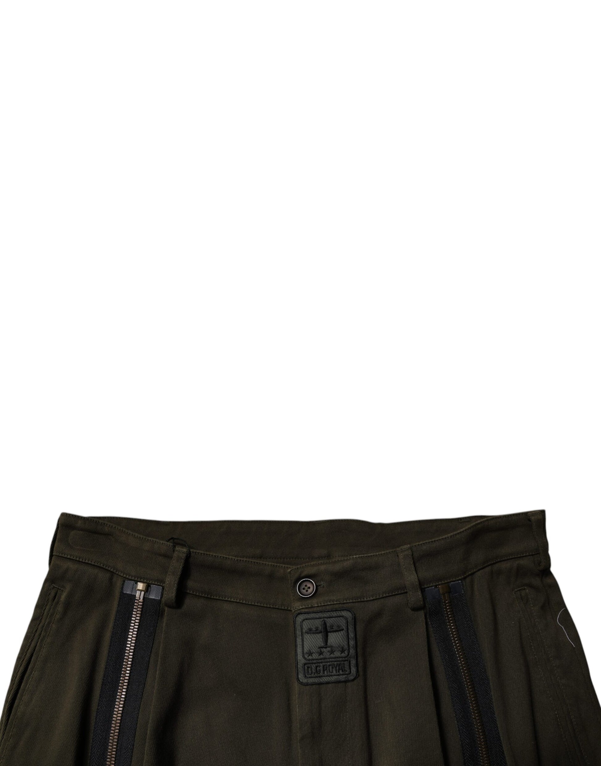 Dark Brown Cotton Jogger Cargo Pants