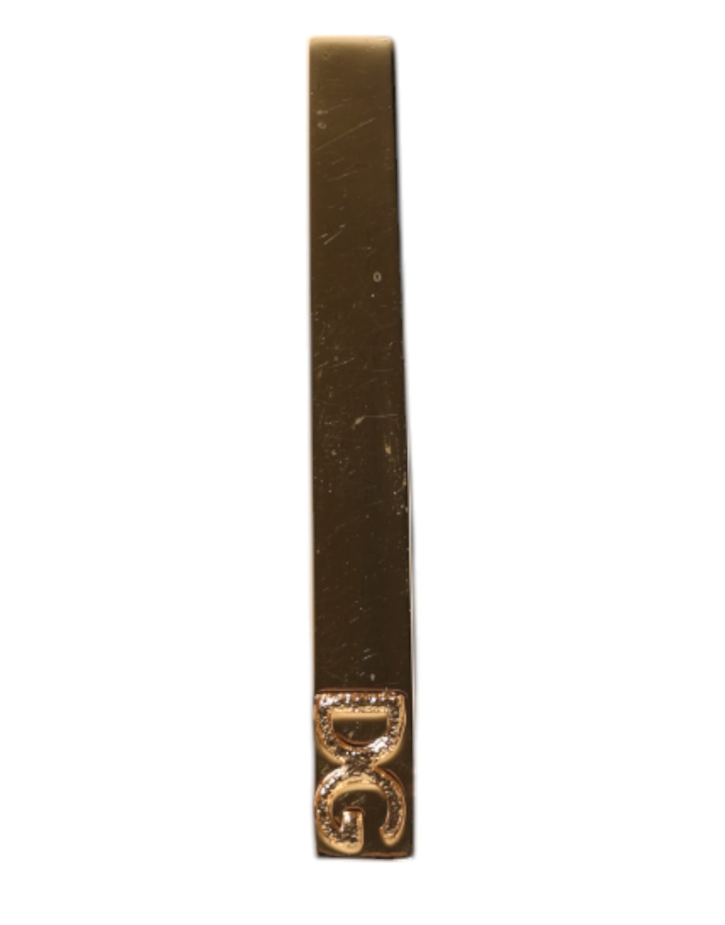 Gold Tone Brass Logo Branded Tie Clip Bar