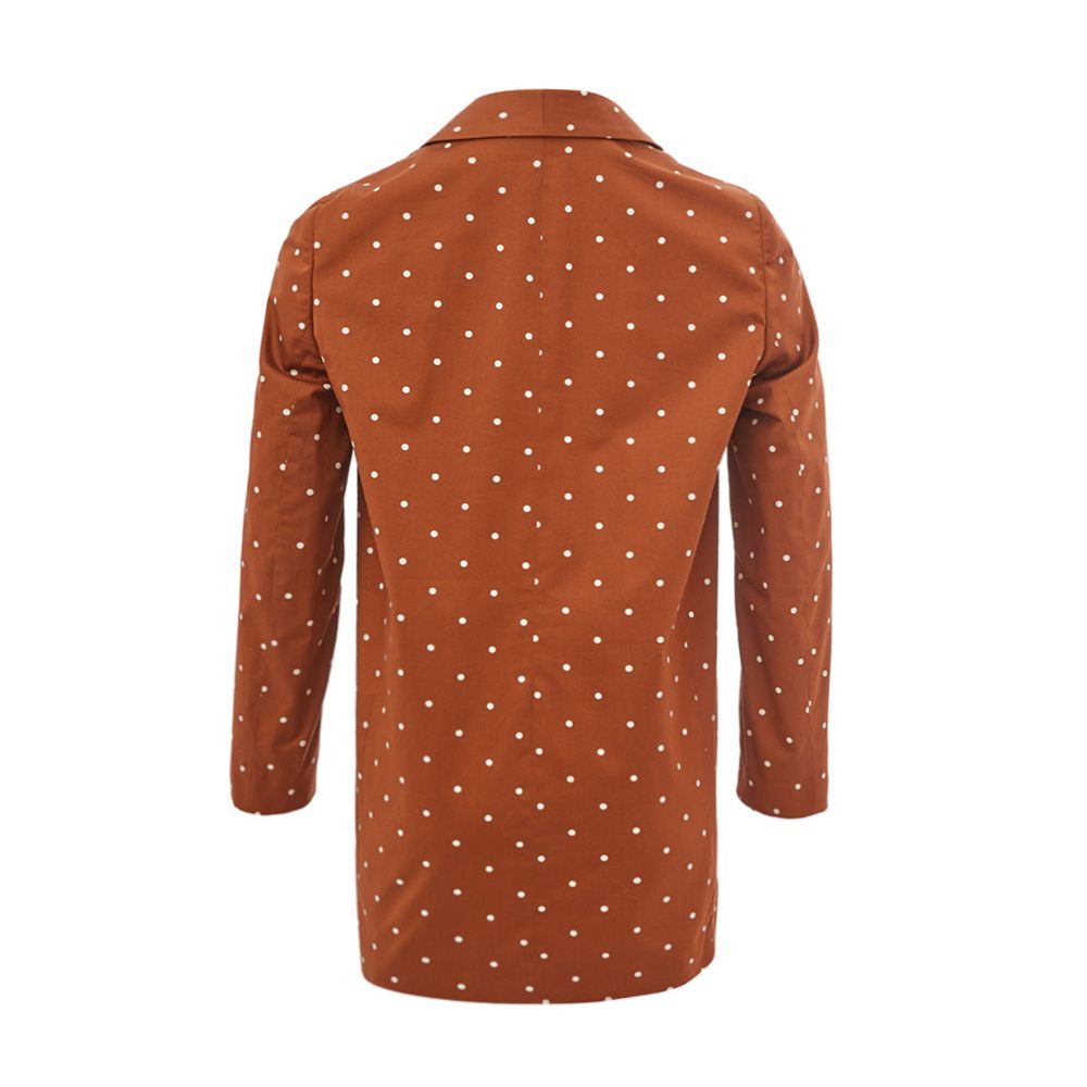 Chic Cotton Brown Jacket for the Modern Woman