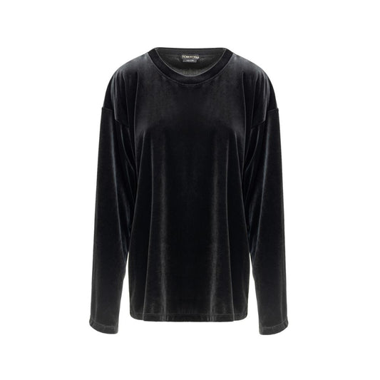 Black Synthetic Tops & T-Shirt