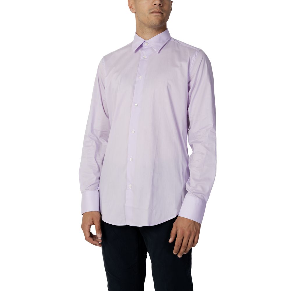 Purple Cotton Dress Shirt