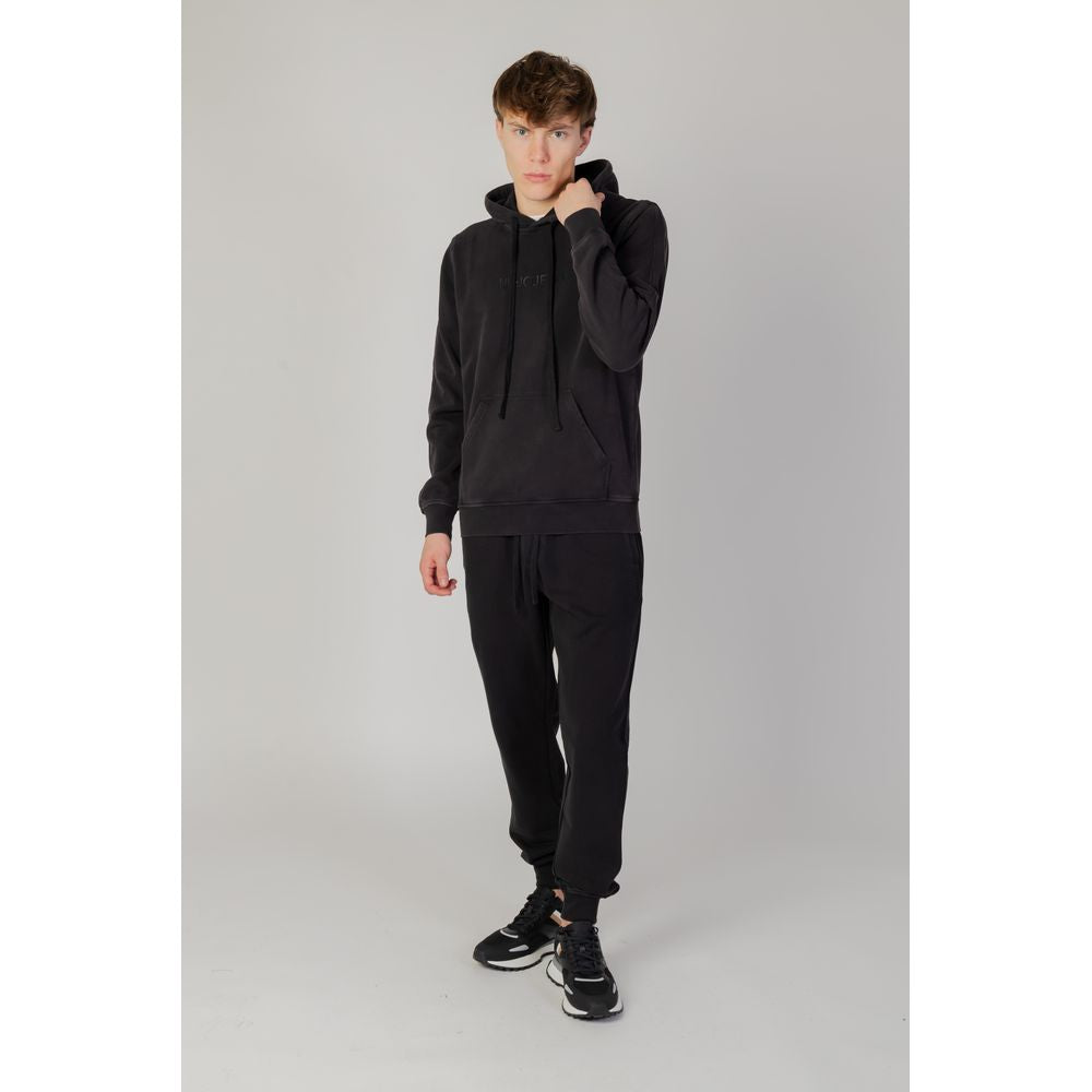 Black Cotton Hoodie