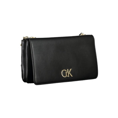 Black Polyester Women Shoulder Bag