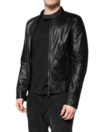 Black Sheep Leather Biker Full Zip Jacket