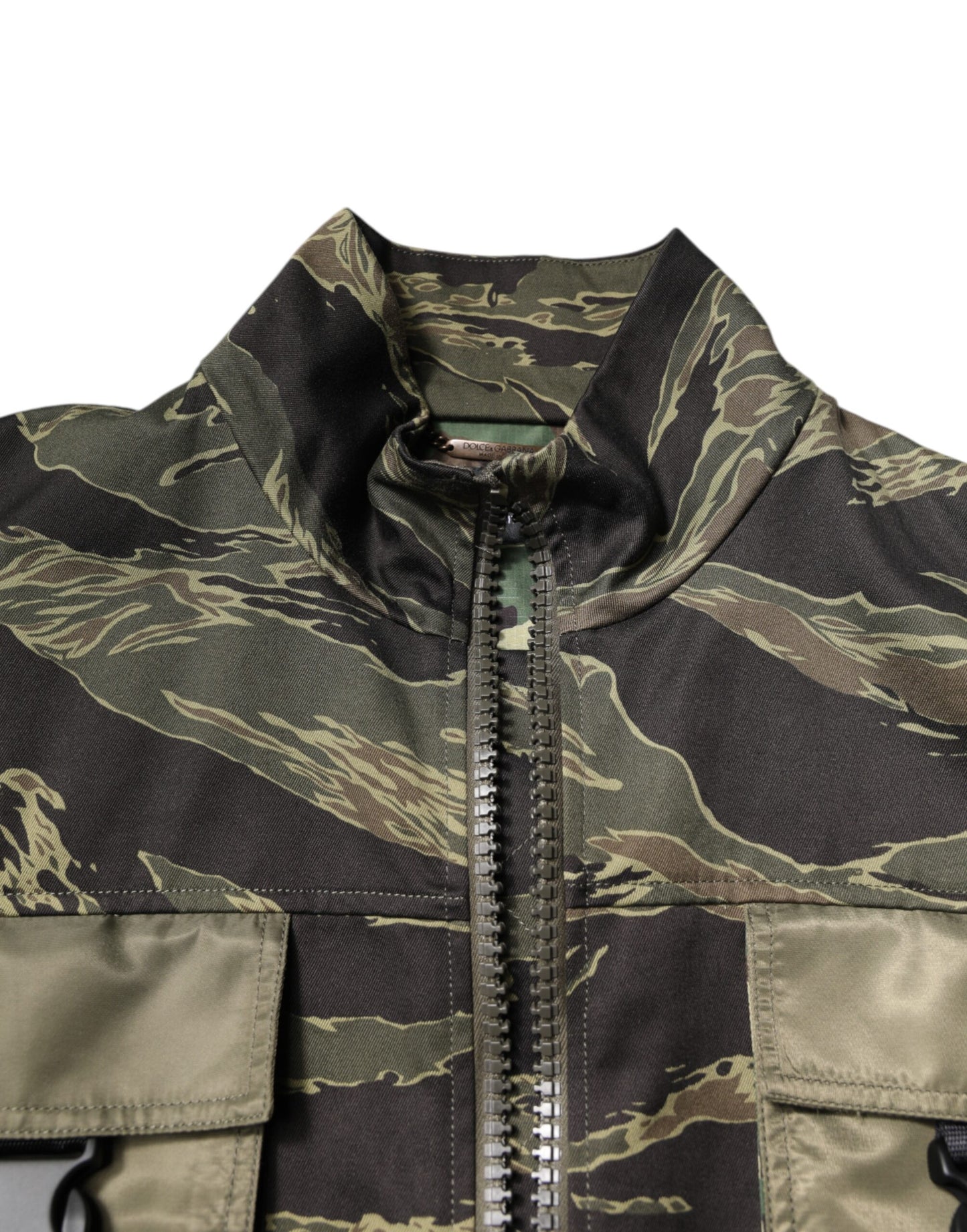 Multicolor Camouflage Cotton Bomber Jacket