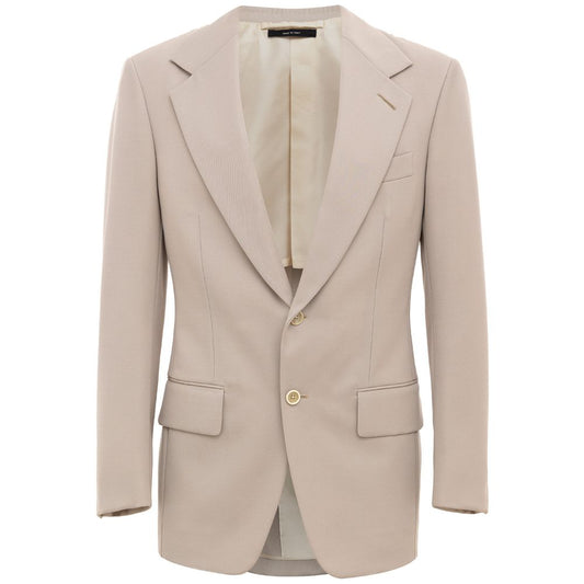 Beige Wool Blazer