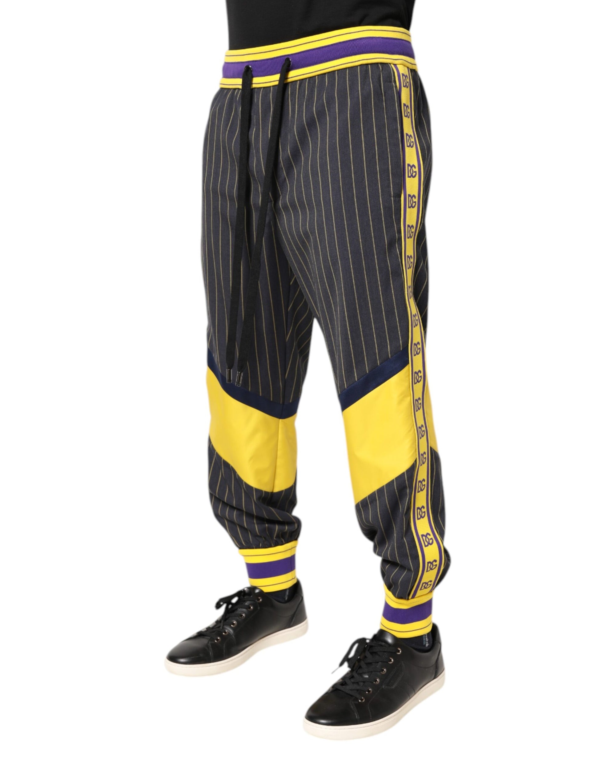 Multicolor Cotton Men Jogger Pants