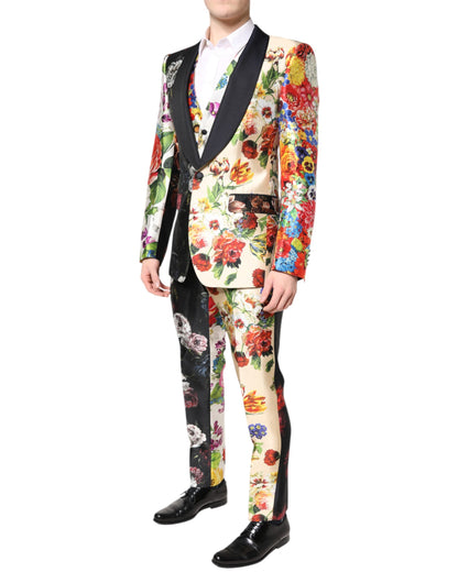 Multicolor Floral SICILIA Silk 3 Piece Suit