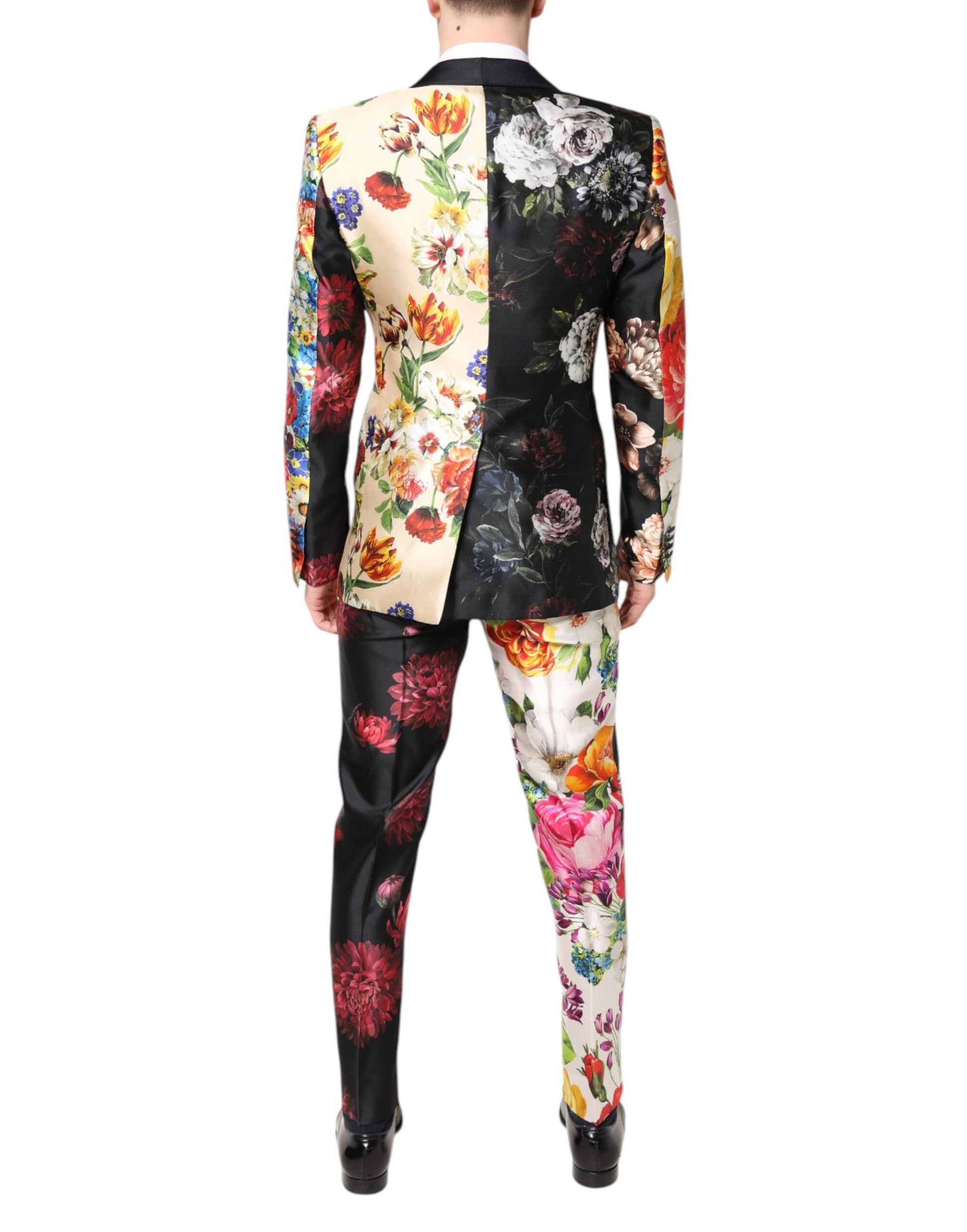 Multicolor Floral SICILIA Silk 3 Piece Suit