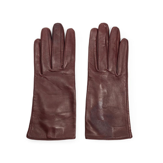 Burgundy Leather Gloves