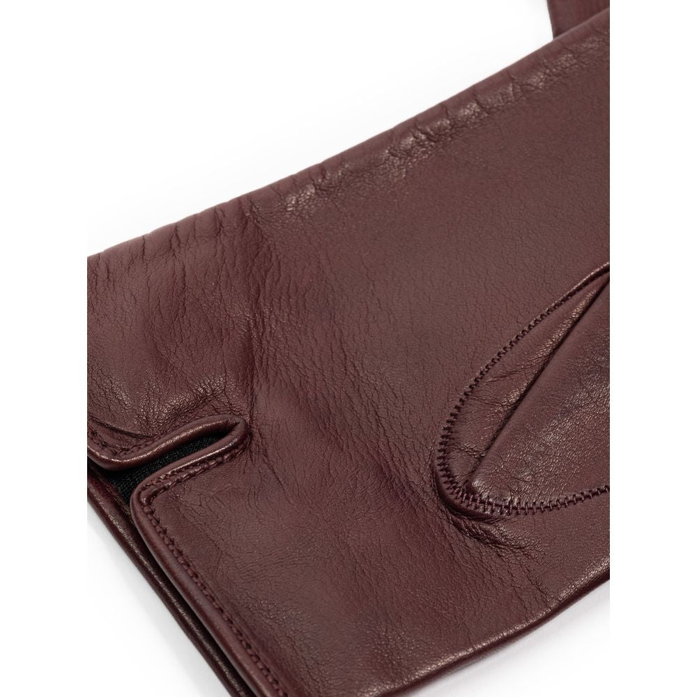 Burgundy Leather Gloves