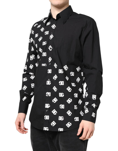Black DG Logo Cotton MARTINI Dress Shirt