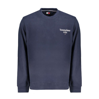 Blue Cotton Men Sweater