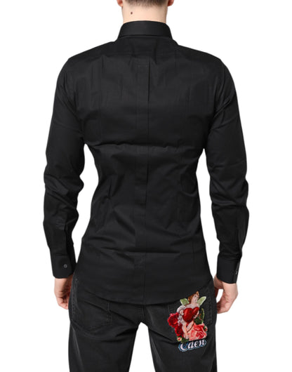 Black GOLD Cotton Long Sleeves Dress Shirt