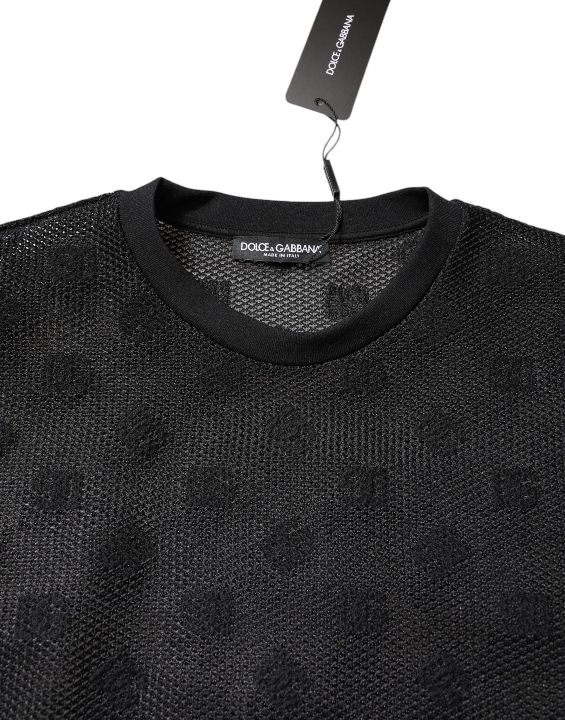 Black See Through Logo Short Sleeves T-shirt