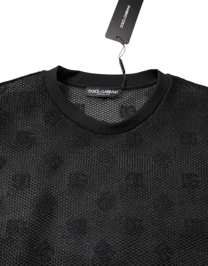Black See Through Logo Short Sleeves T-shirt