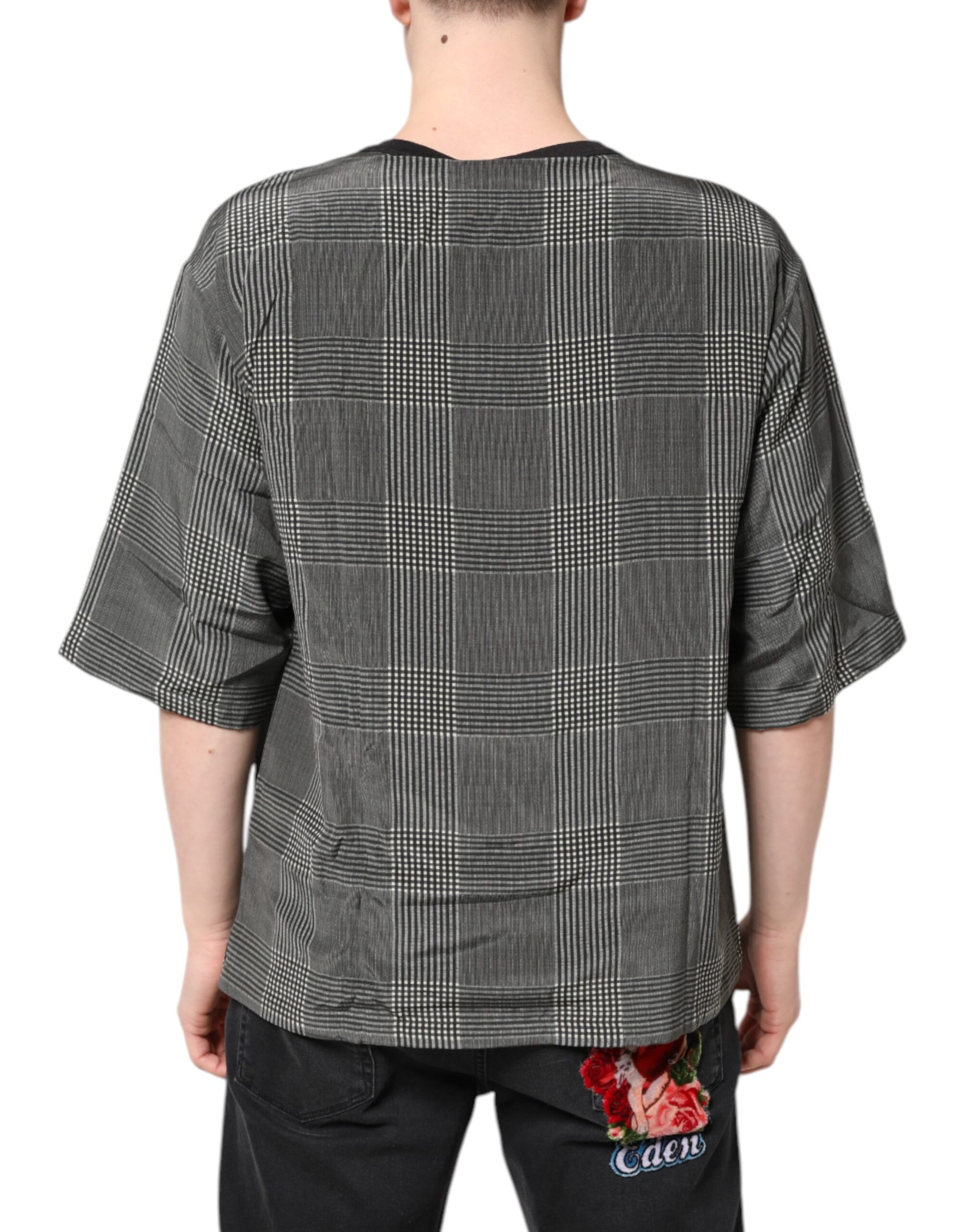 Black White Graphic Print Short Sleeve T-shirt