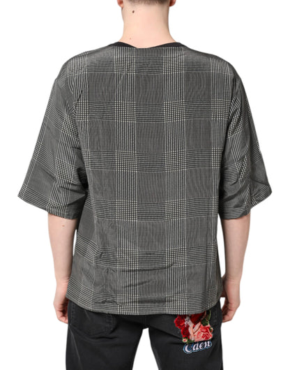 Black White Graphic Print Short Sleeve T-shirt