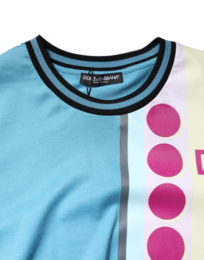Multicolor Printed Logo Short Sleeve T-shirt