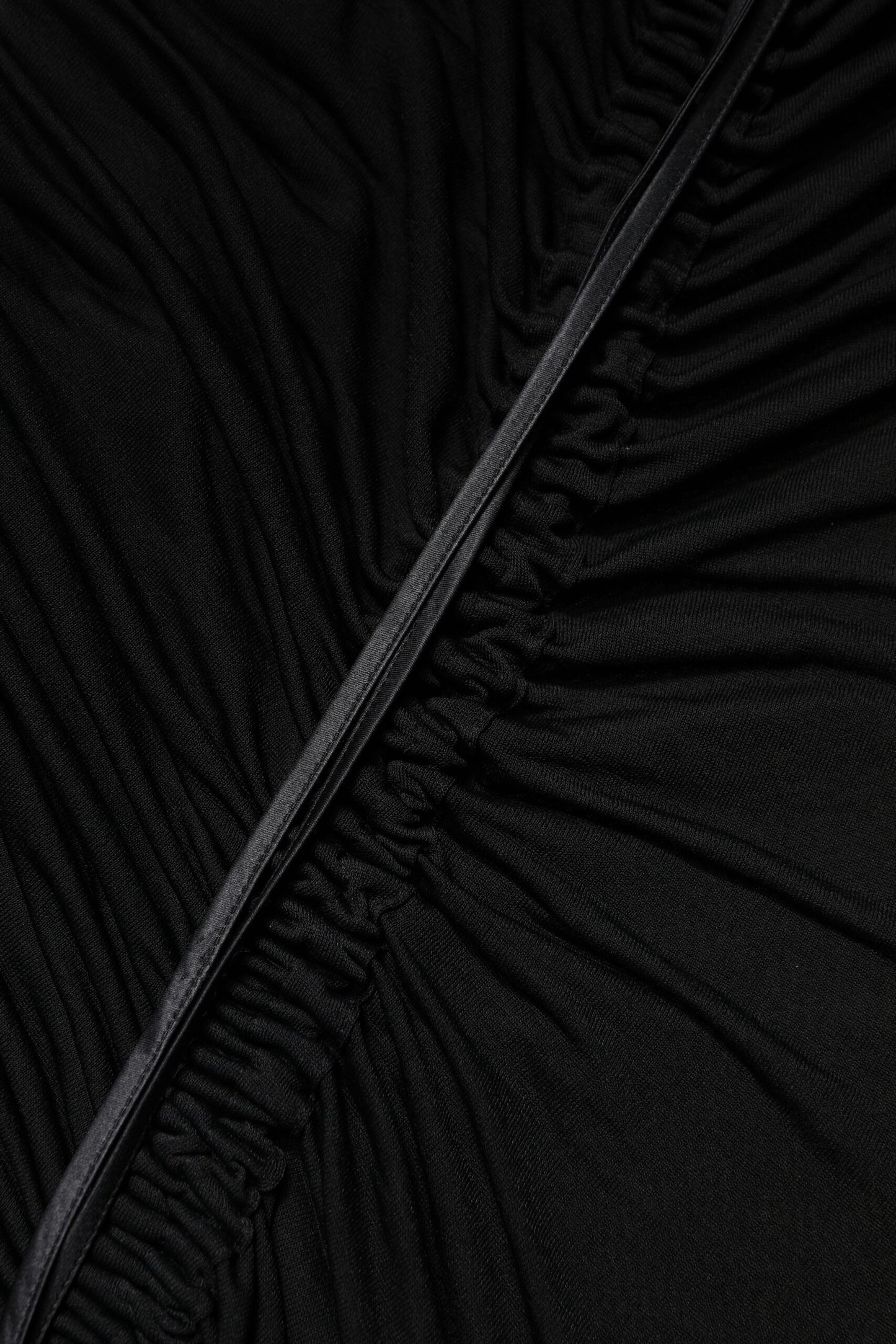 Black Mesh Trim Bodycon Long Sheath Dress