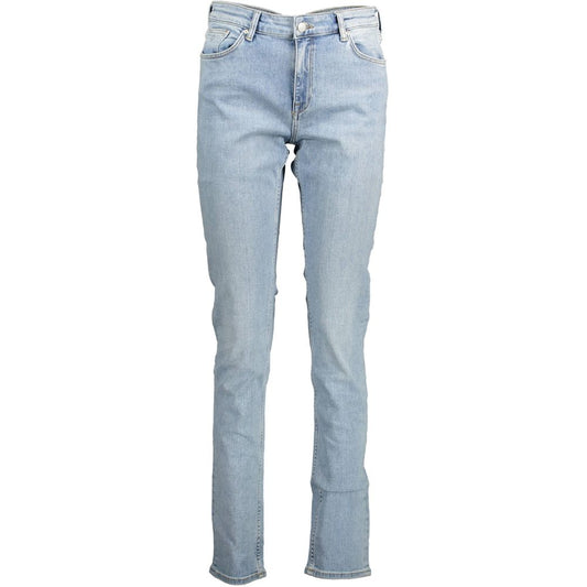 Light Blue Cotton Women Jeans