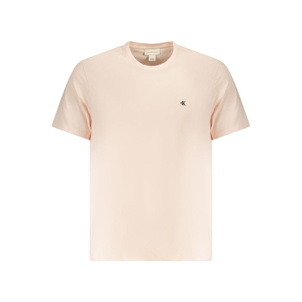 Pink Cotton Men T-Shirt