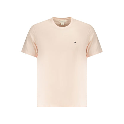 Pink Cotton Men T-Shirt