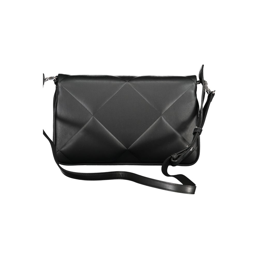 Black Polyurethane Women Handbag