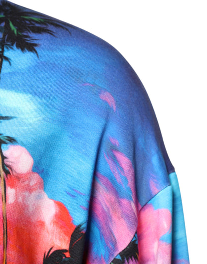 Multicolor Print Hooded Sweatshirt Sweater