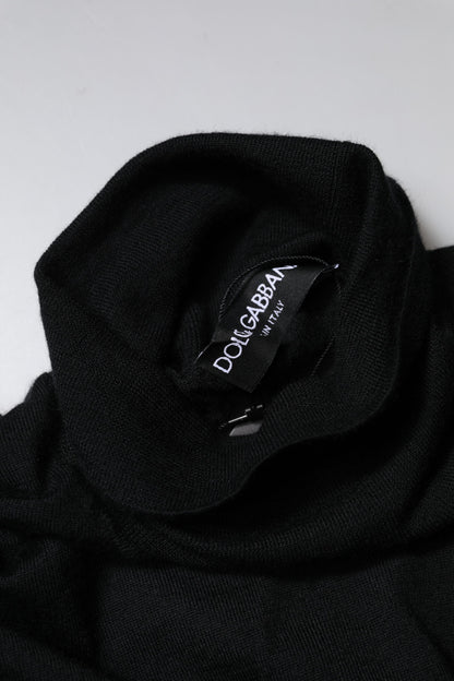 Black Cashmere Knitted Men Pullover Sweater