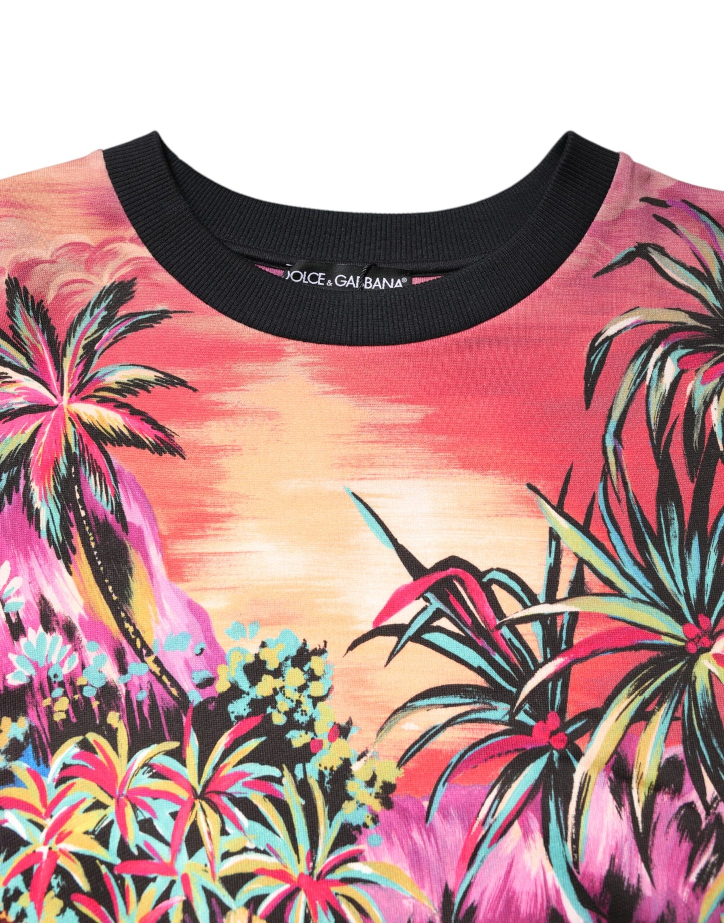 Multicolor Print Crew Neck Pullover Sweater