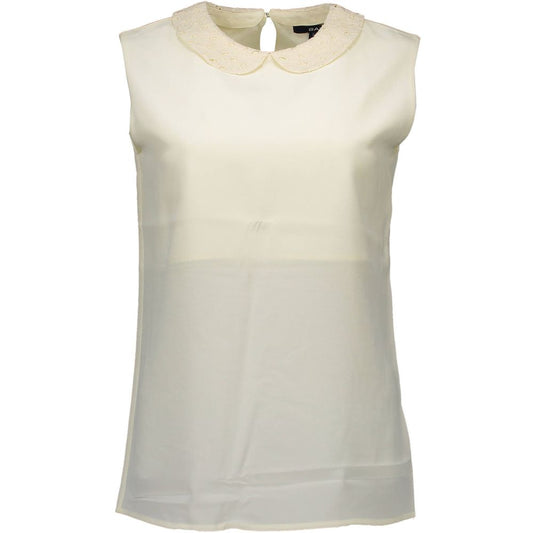 White Silk Women Top